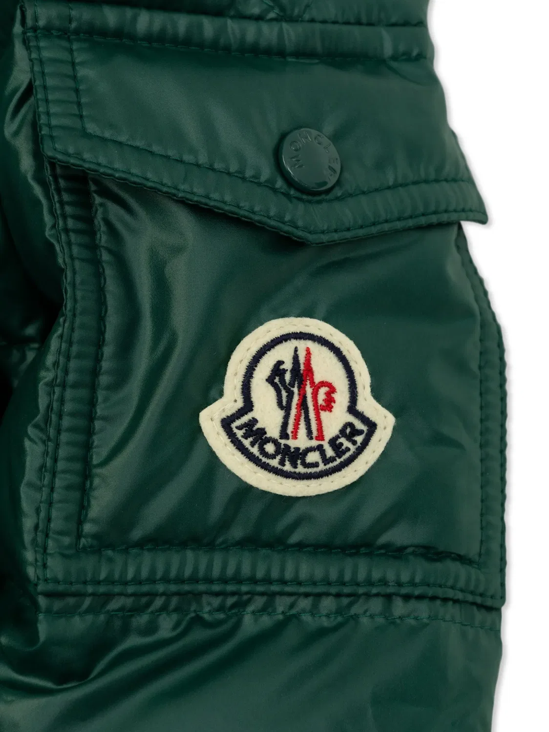 Moncler Детская Пуховка Зеленого Цвета — фото 3