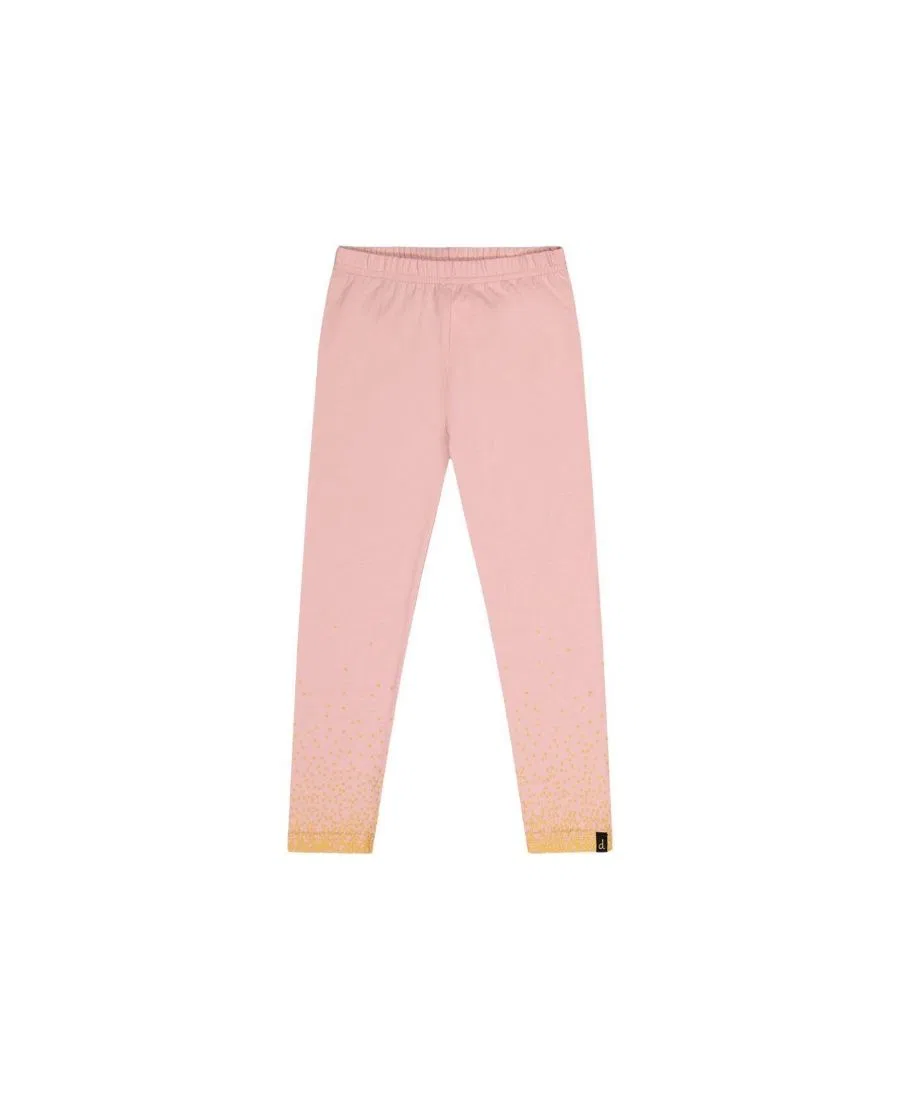 Леггинсы хлопковые с эластаном, с блестящим градиентом, Frosted Strawberry Deux par Deux, Pale Dusty Pink