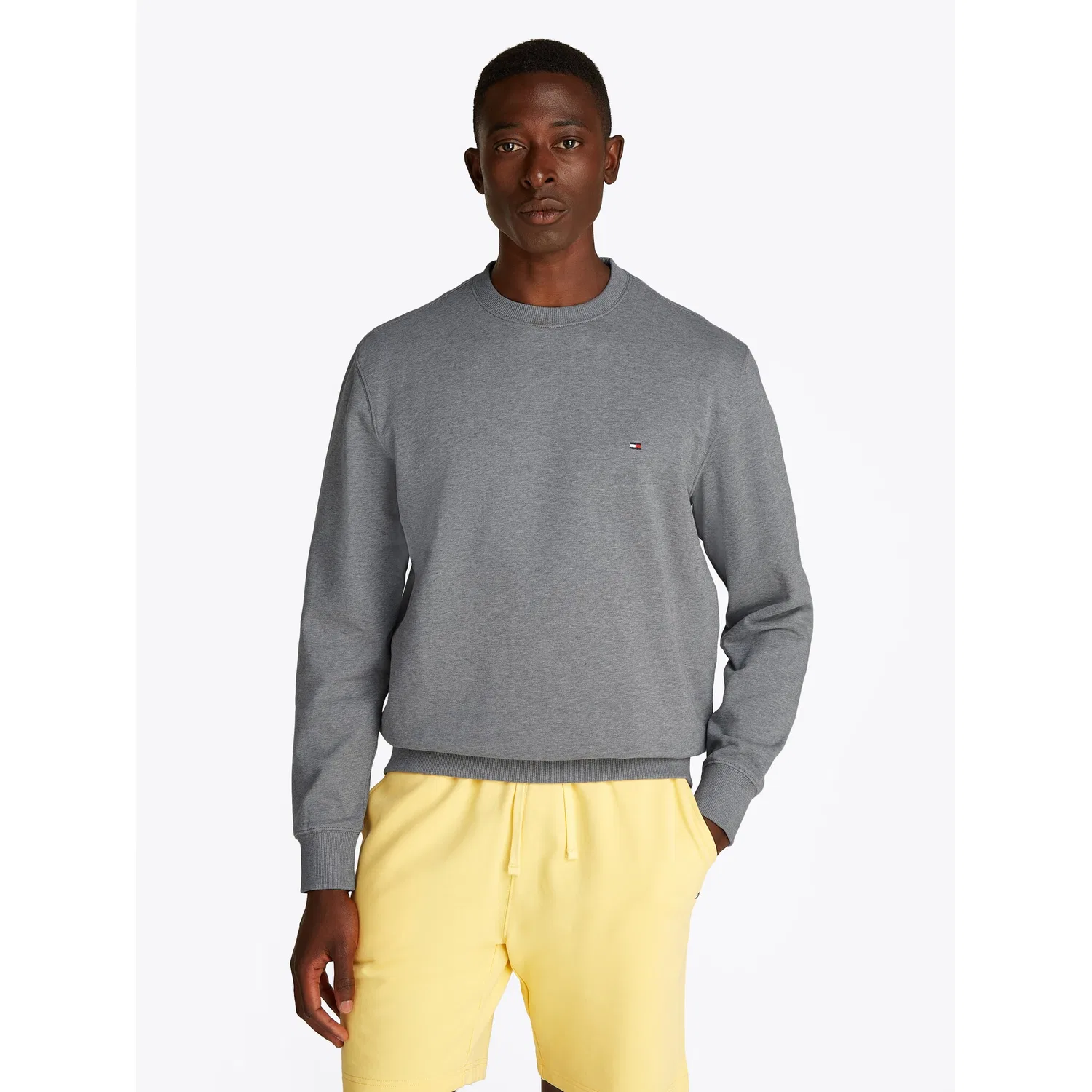 Мужской свитшот из футера Tommy Hilfiger, Medium Grey Heather — фото 2