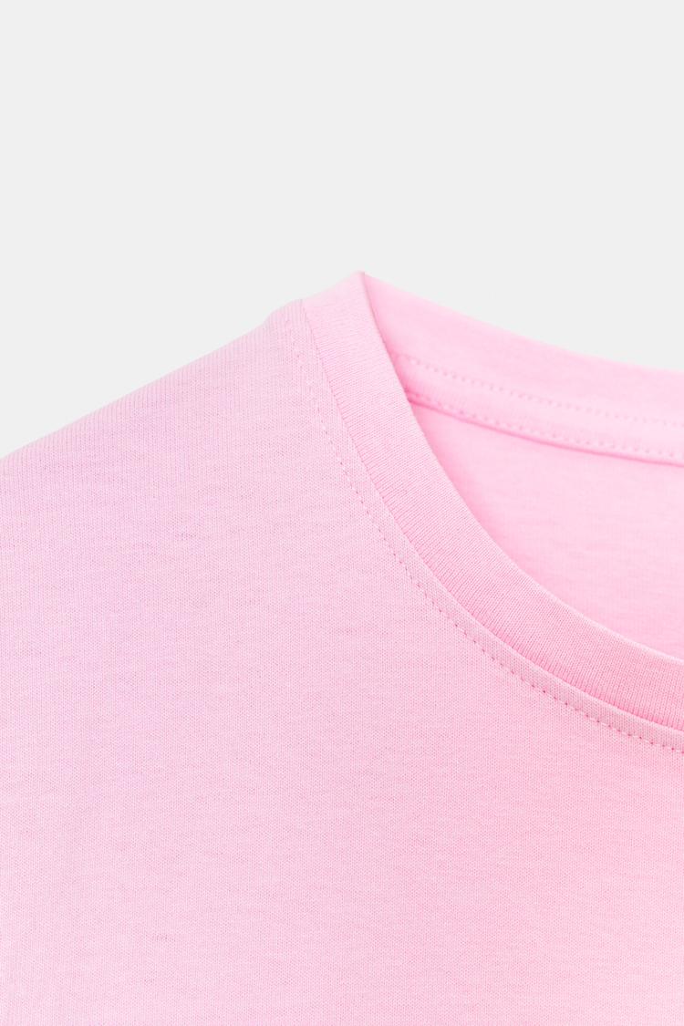 Футболка Zara Cotton Rustic, розовый — фото 3