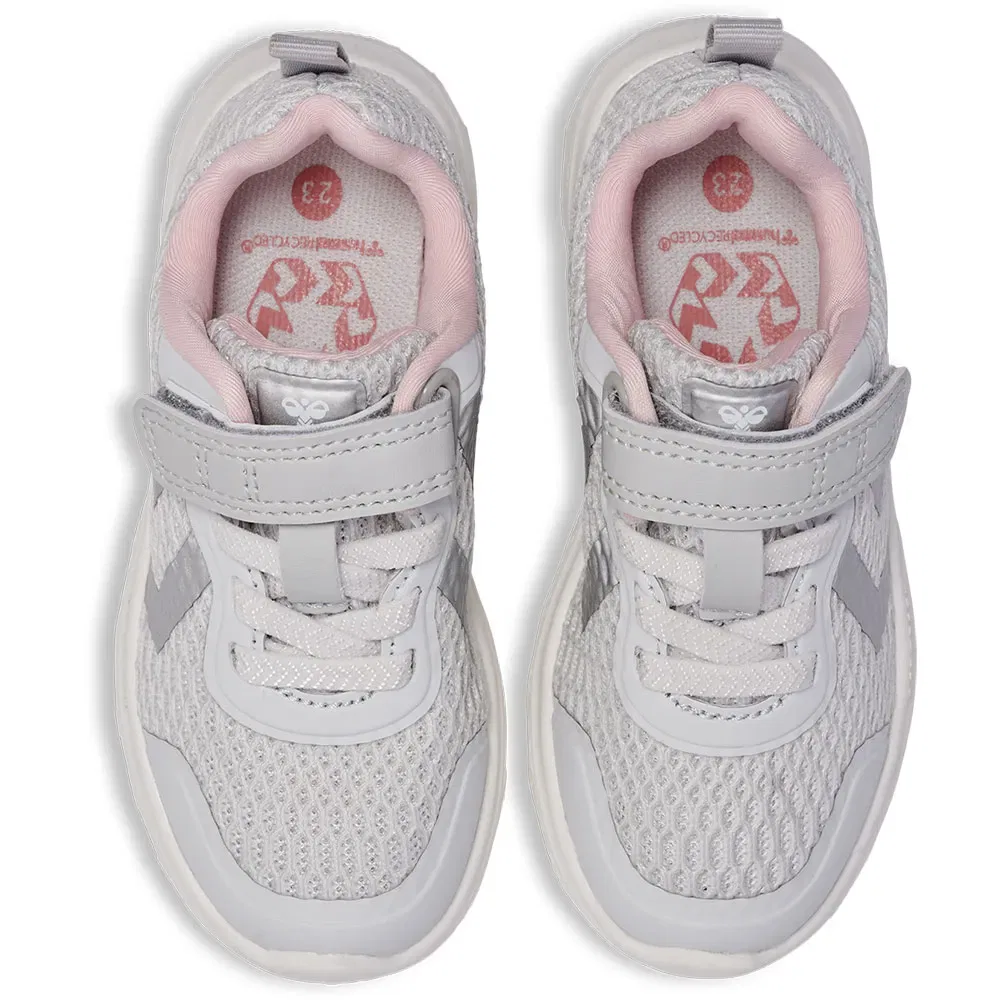 Детские кроссовки для девочек с липучками Actus ML Recycled Hummel, Grey — фото 4