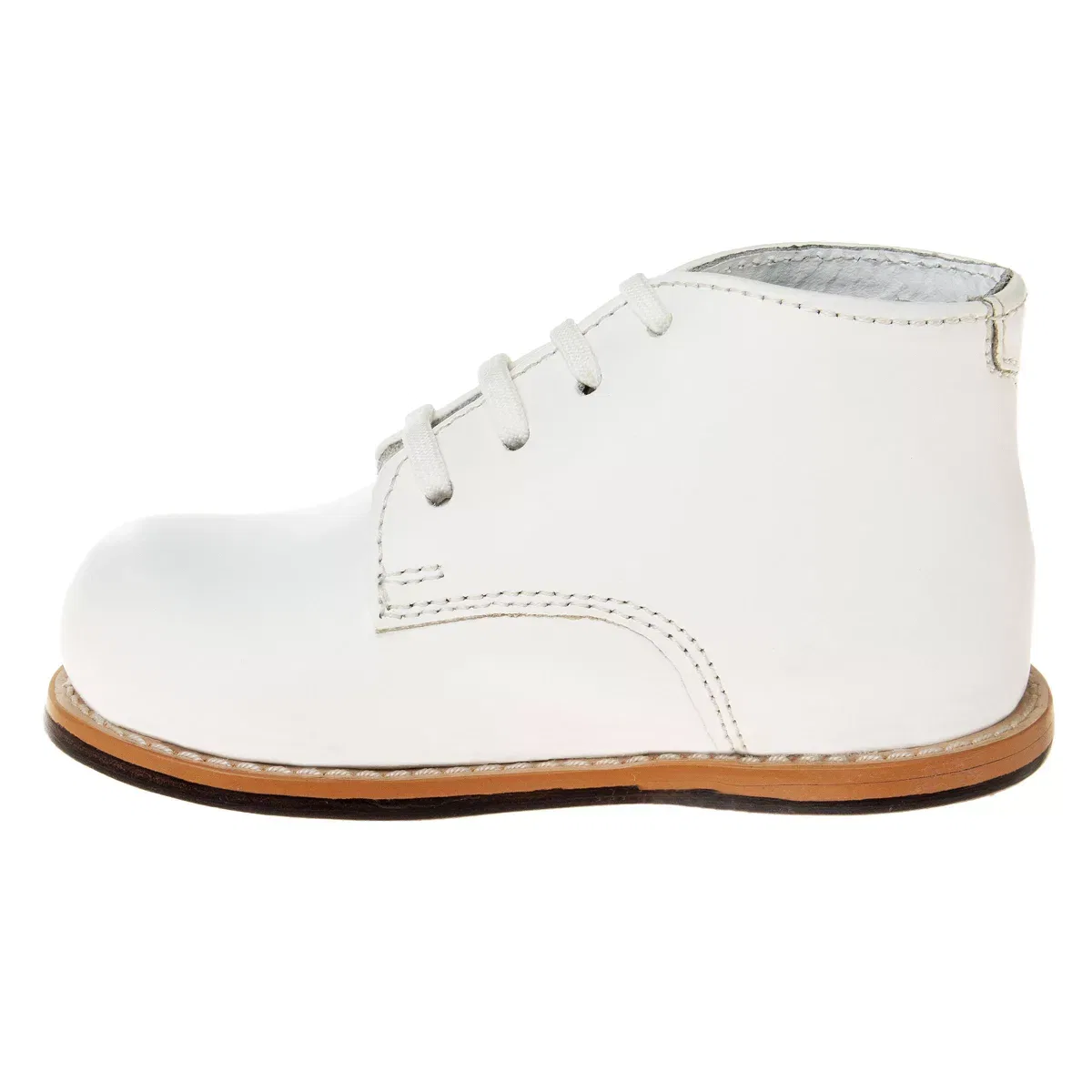 Детские туфли для первых шагов на широкую стопу с натуральной кожей Josmo Shoes, White — фото 4