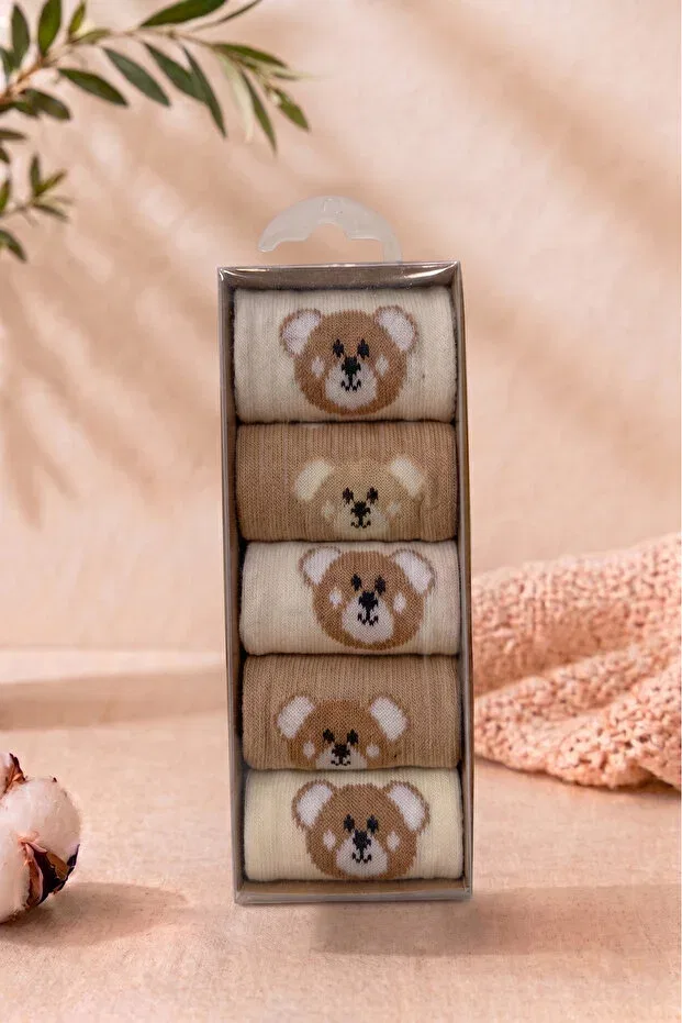 Детские носки с принтом 5-Pack Pure Plus, Bear