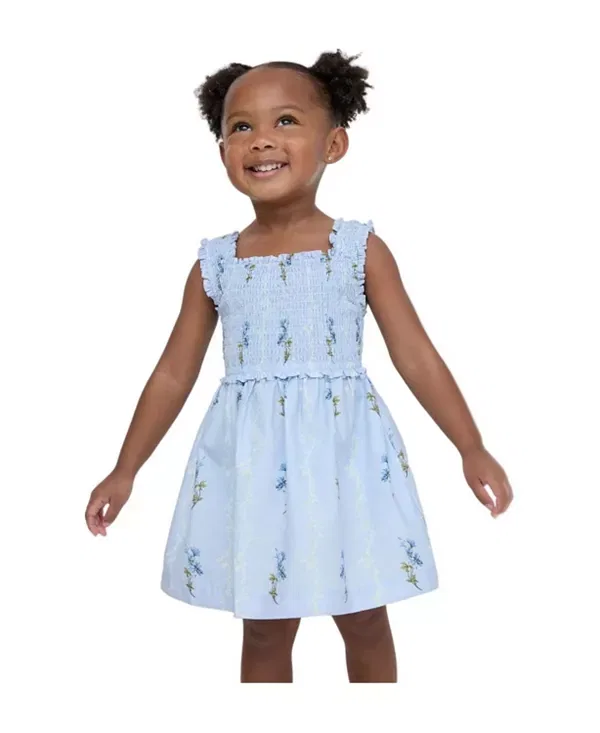 Детское платье для девочек с квадратным вырезом Tiny Nora Nap Dress Hill House Home, Bluebell Waltz — фото 3