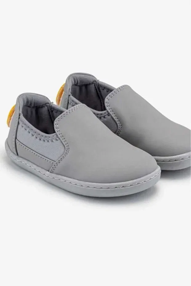 Детские ботинки для мальчиков без шнуровки Hopfrög multi mix 3 f barefoot casual and nursery shoes Eren Premium, Gray