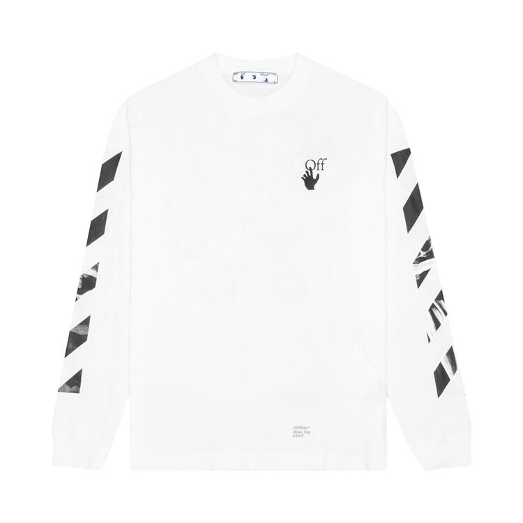 

Лонгслив Off-White Caravaggio Arrow Long-Sleeve Skate Tee 'White/Black', белый