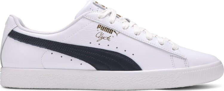 

Кроссовки Puma Clyde Core Leather Foil White Navy, белый, Белый;серый, Кроссовки Puma Clyde Core Leather Foil White Navy, белый