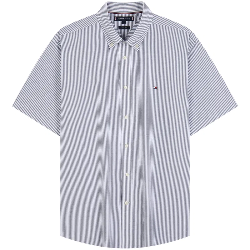 Мужская рубашка с воротником Tommy Hilfiger, Dark Blue White Stripes