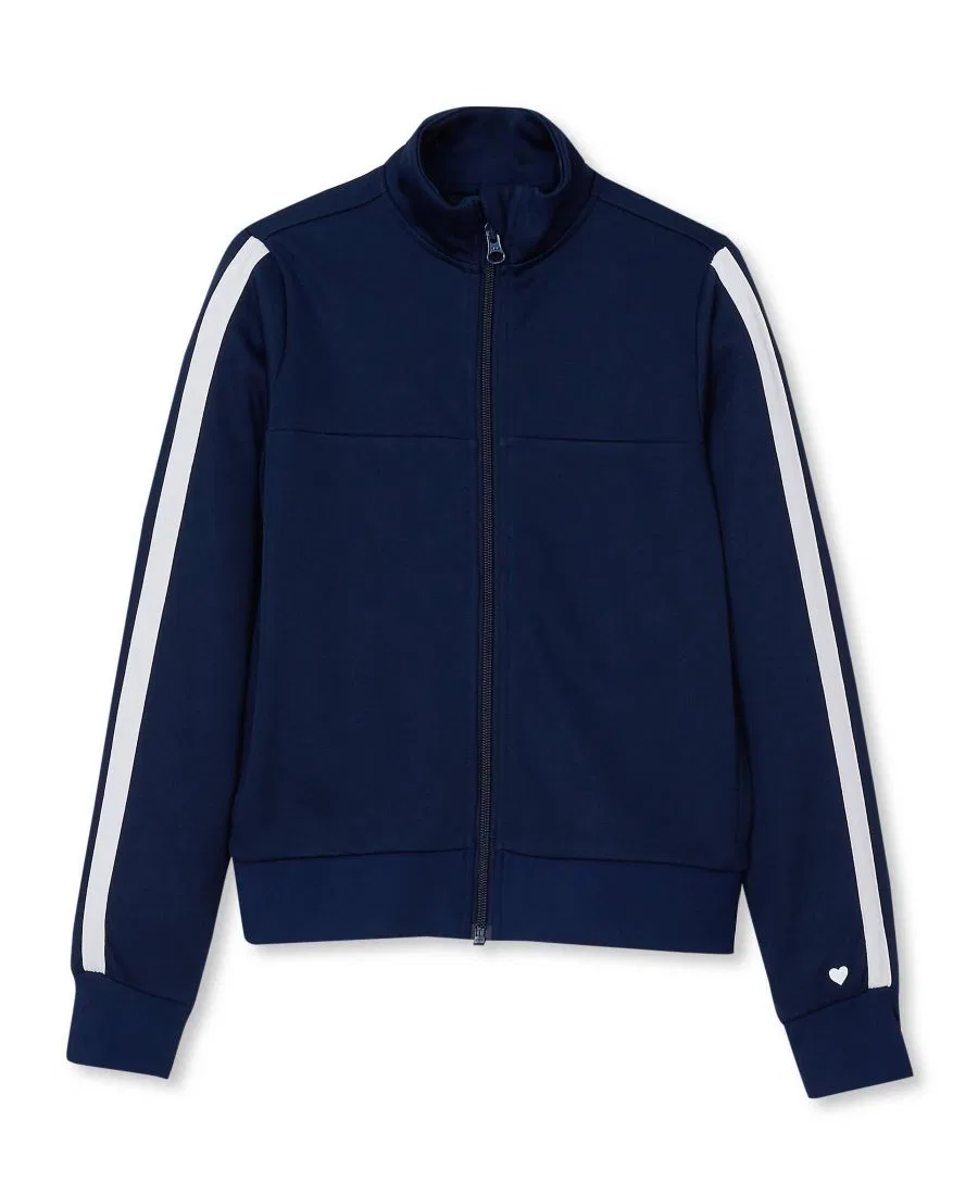 Детская спортивная куртка из трикотажа Active Tricot Track Jacket Lands' End, Navy