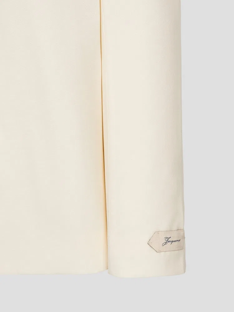 Блейзер оверсайз La Veste Carree JACQUEMUS, Off-White — фото 4