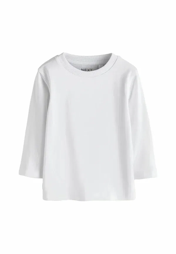 Комплект из 5 футболок с длинным рукавом Regular fit, Next, White, белый — фото 2