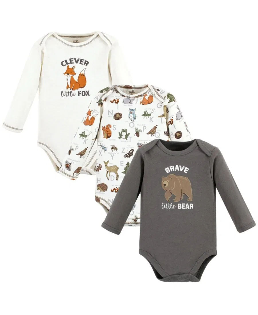 Комплект боди с длинным рукавом Boy Woodland Alphabet Touched by Nature, Boy Woodland Alphabet