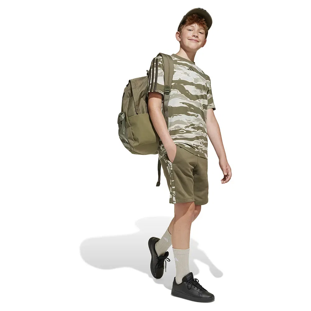 Шорты спортивные камуфляжные Seasonal Essentials Adidas, зеленый — фото 4