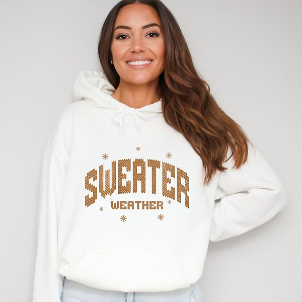 

Свитер с принтом в стиле knit print - женский худи Simply Sage Market, White