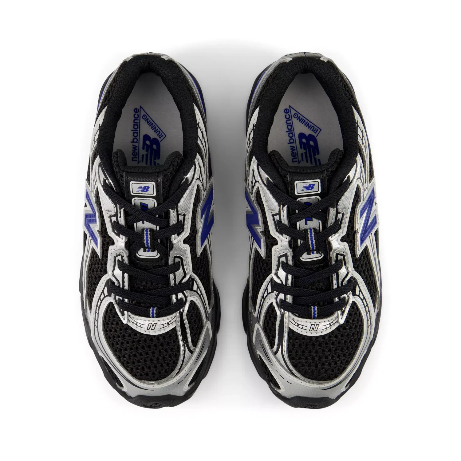Детские кроссовки с эластичными шнурками 740 Bungee Lace New Balance, Black With Team Royal — фото 4