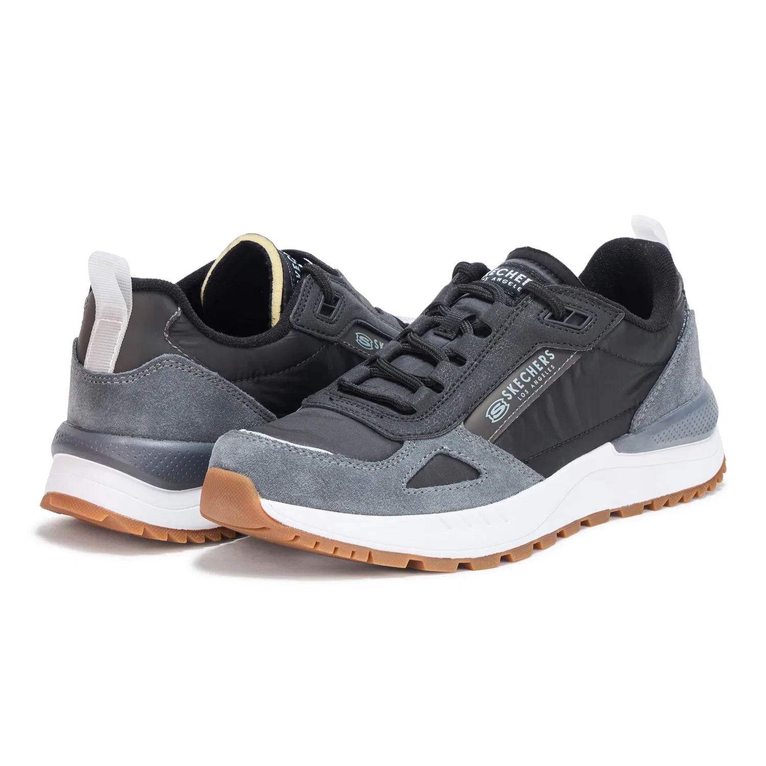 Детские кроссовки для мальчиков на шнуровке Fury Skechers, Carbone Nero — фото 3
