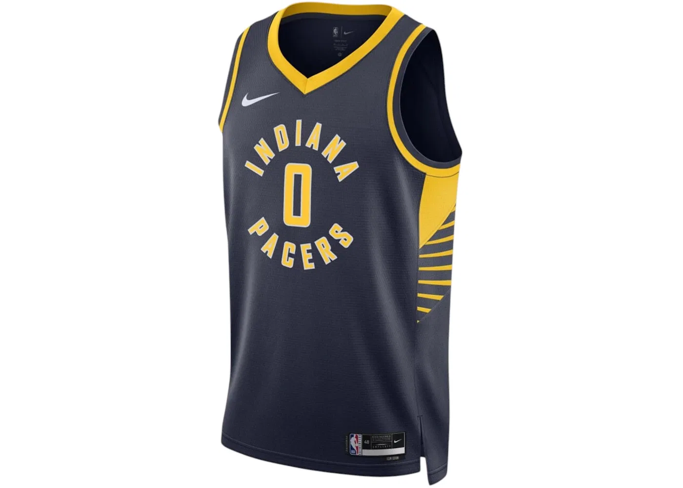 Мужская джерси с принтом Nike NBA Indiana Pacers Tyrese Haliburton Icon Edition Jersey, Navy/Yellow