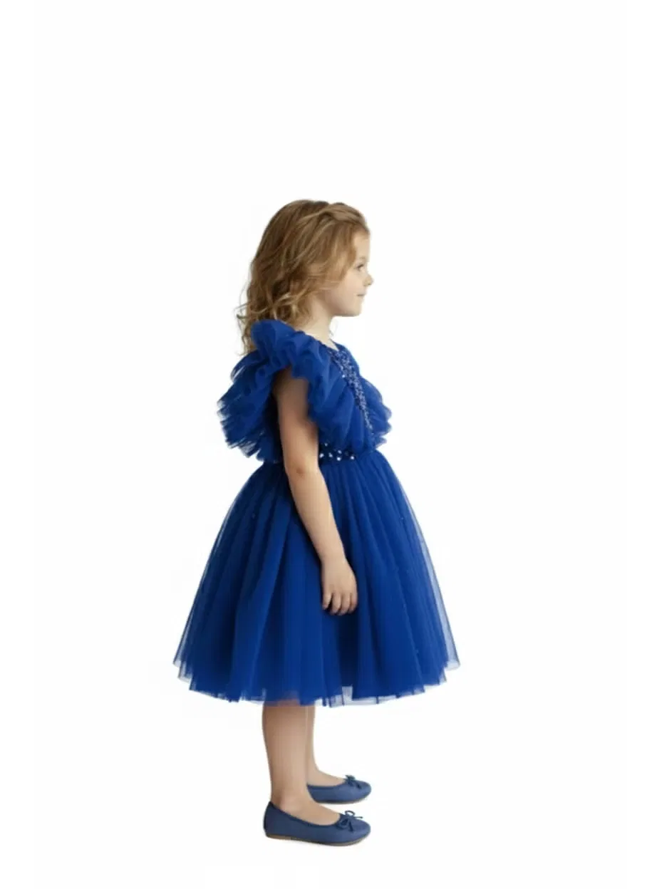 Платье с блестящим лифом Fairy blue Bidani, королевский синий — фото 3