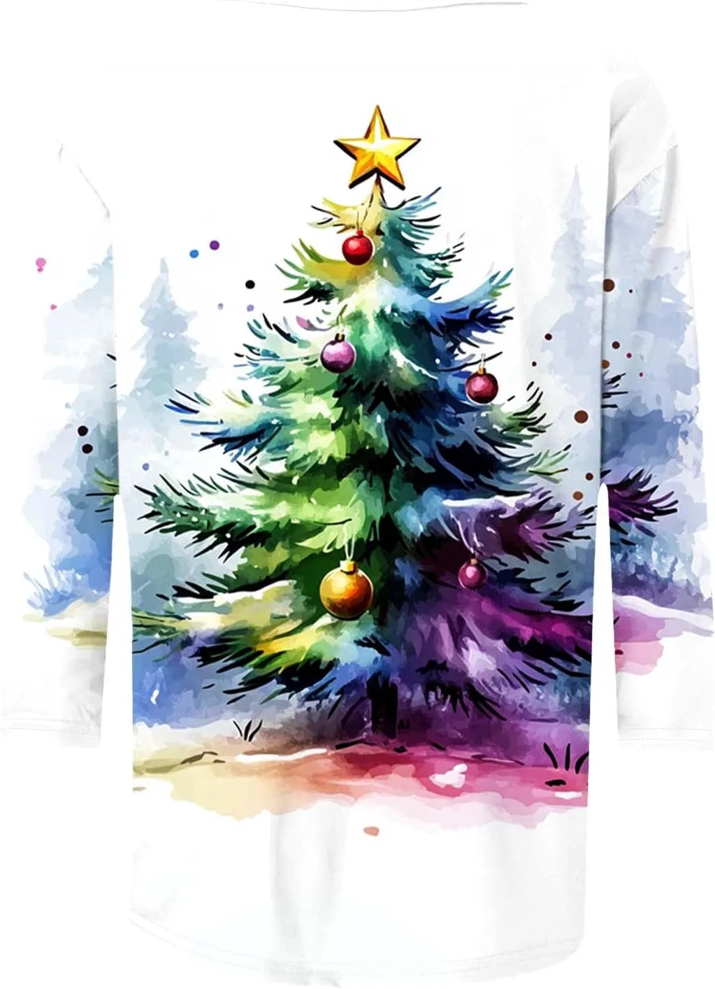 Женская футболка с новогодним принтом Christmas Shirts, Multicolor — фото 3