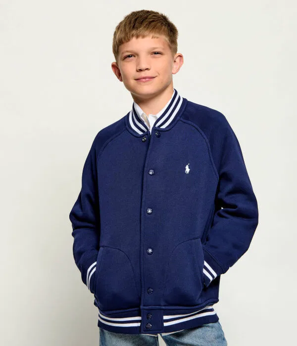 Детский бомбер для мальчиков с длинным рукавом Polo Ralph Lauren, Blu Marino