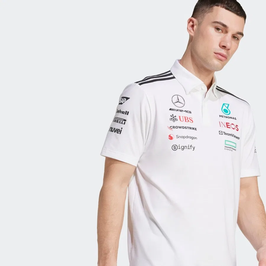 Мужская футболка-поло с длинным рукавом MER TM POLO WM JW0586 adidas, Белый — фото 4