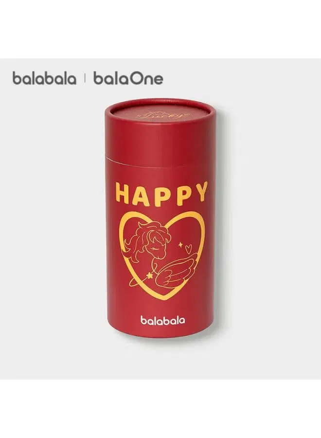 Комплект нижнего белья с новогодним дизайном, трусы, майка, бра и носки Balabala, красный — фото 2
