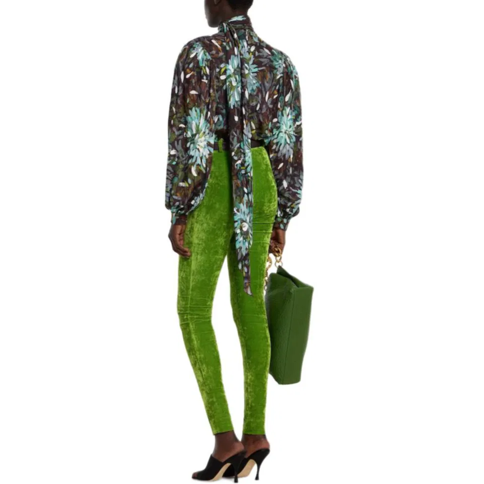 Женская блузка с длинным рукавом с цветочным принтом GUCCI, Multicolor — фото 4