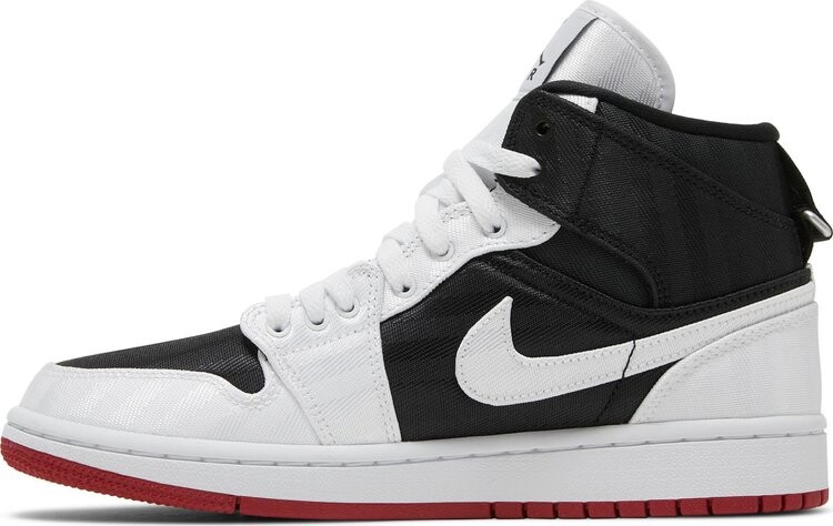 Кроссовки Wmns Air Jordan 1 Mid SE Utility White Black Gym Red, черный — фото 3