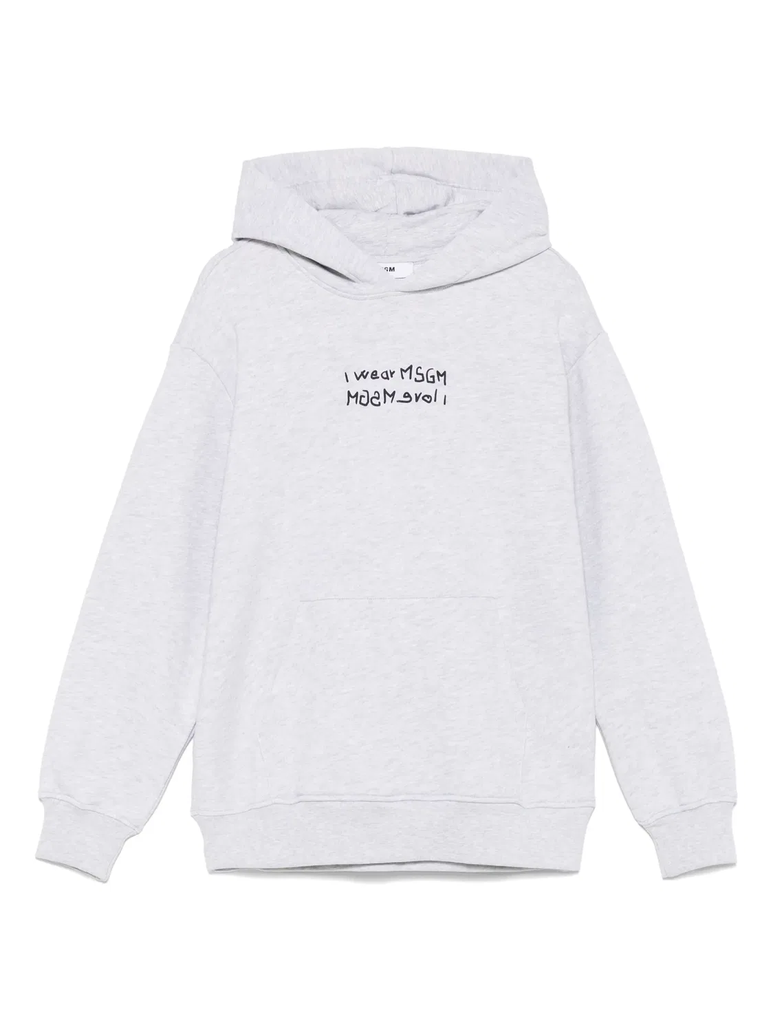 MSGM Серый худи из 100% хлопка