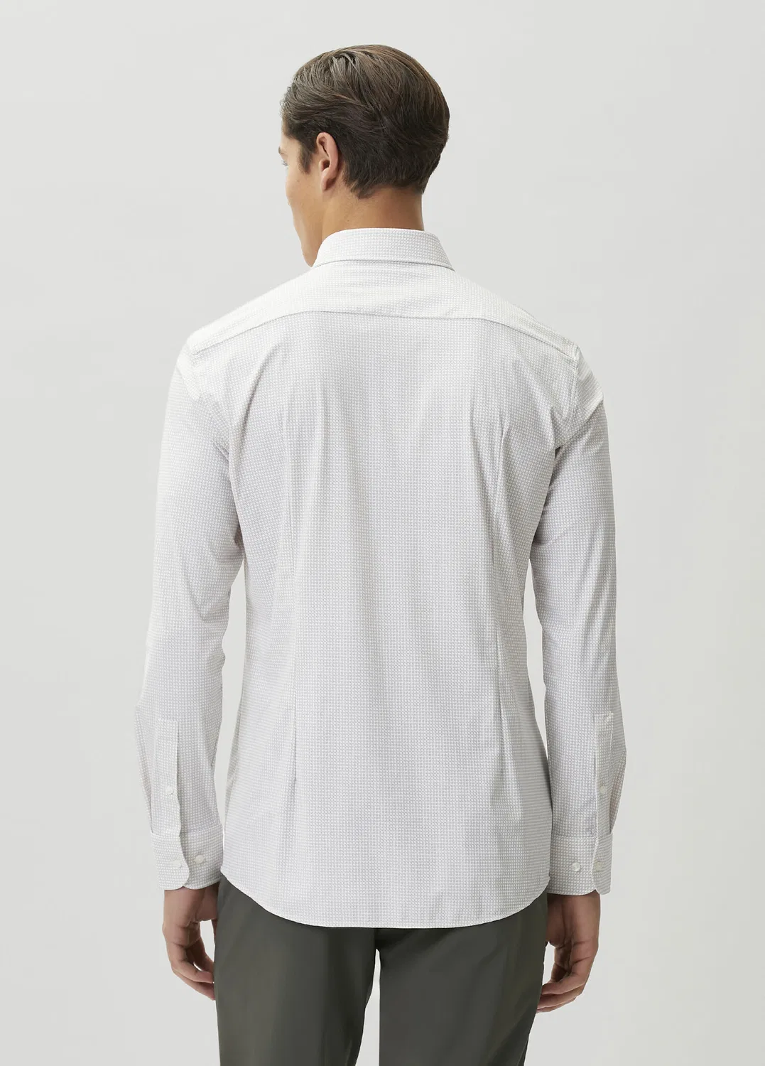 Рубашка Boss Slim Fit Geometrik Desen Stretch Jersey, bej — фото 4
