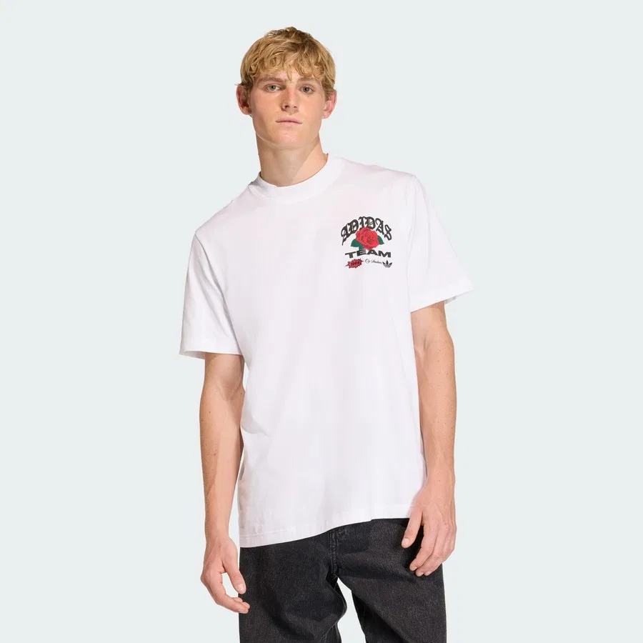 Футболка с принтом Graphics Roses adidas Originals, Белый