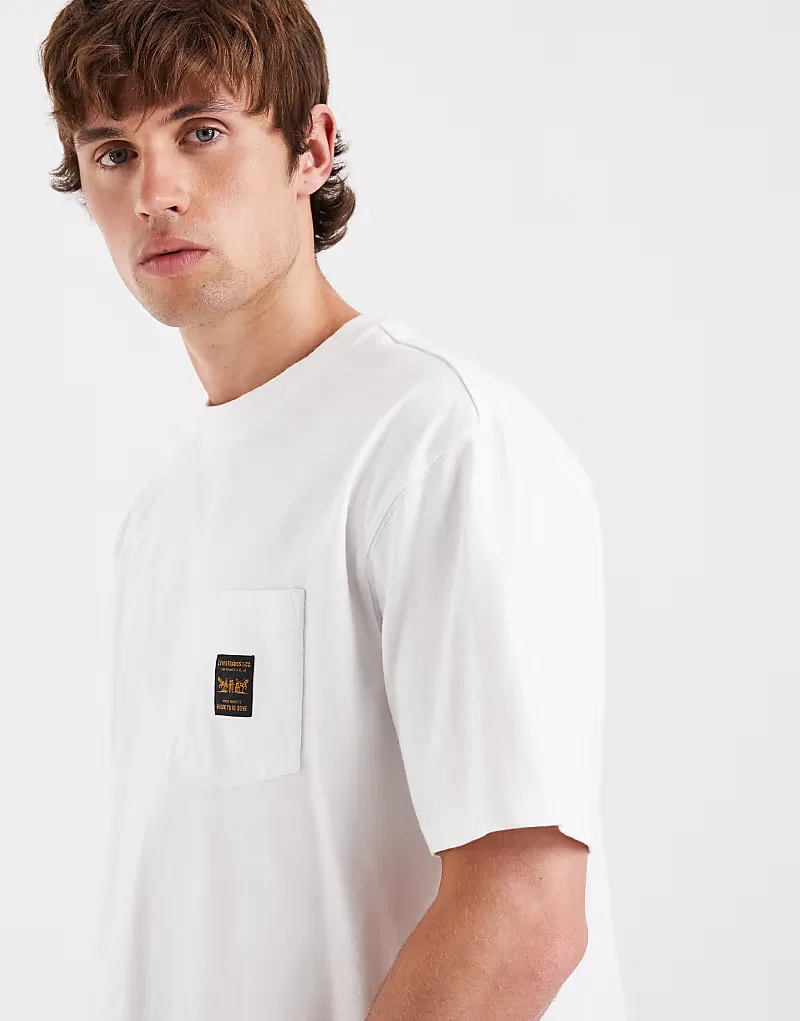 Футболка Workwear с карманом Levi's, белый — фото 4