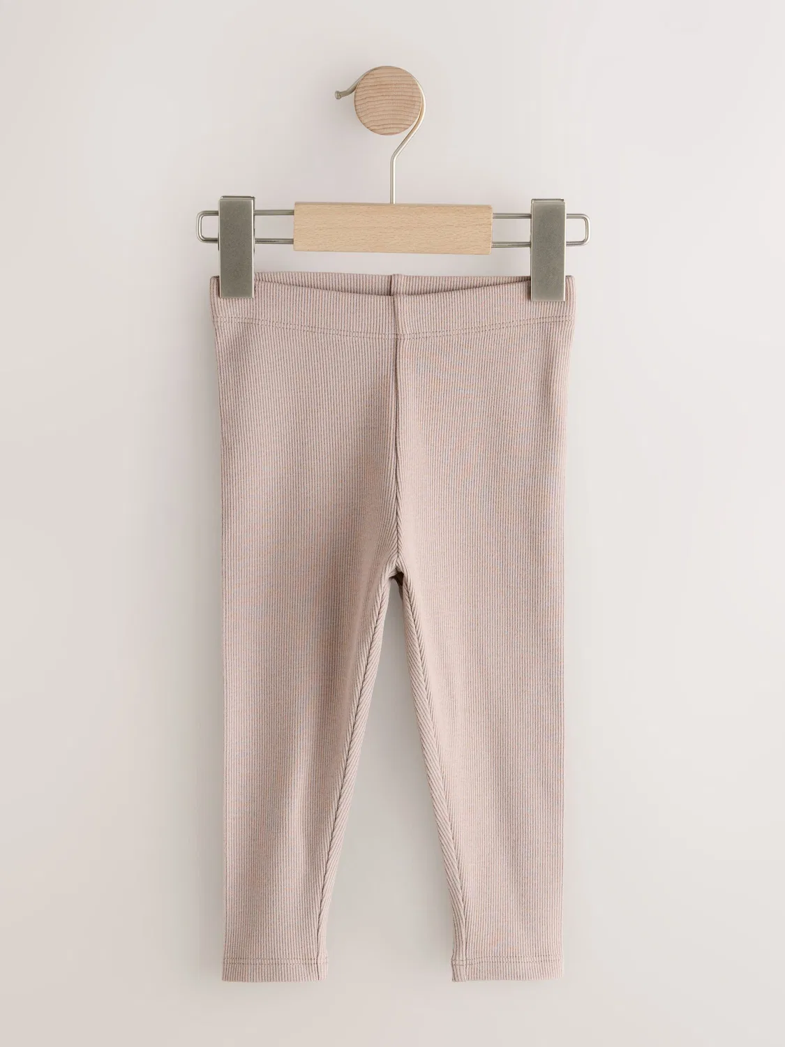 Леггинсы 5 шт, рифленая ткань, Pink Ribbed Leggings Next, розовый — фото 4