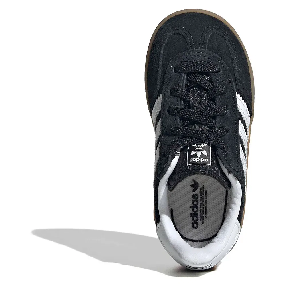 Кроссовки Gazelle Indoor с эластичной шнуровкой Adidas Originals, черный — фото 3