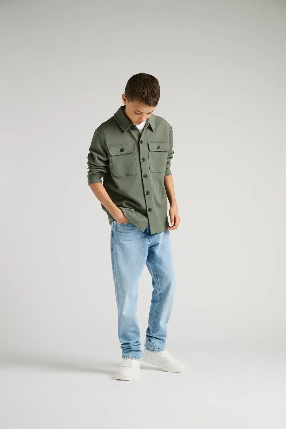 Рубашка с длинным рукавом Osjnew Overshirt Only & Sons Junior, серый — фото 3