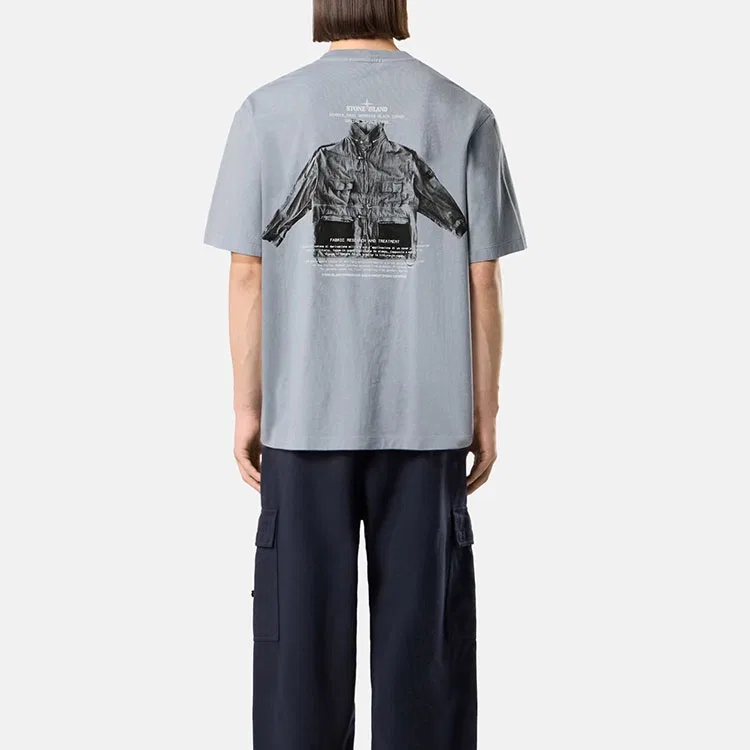 Мужская футболка с круглым вырезом Ash Crew Neck STONE ISLAND — фото 4