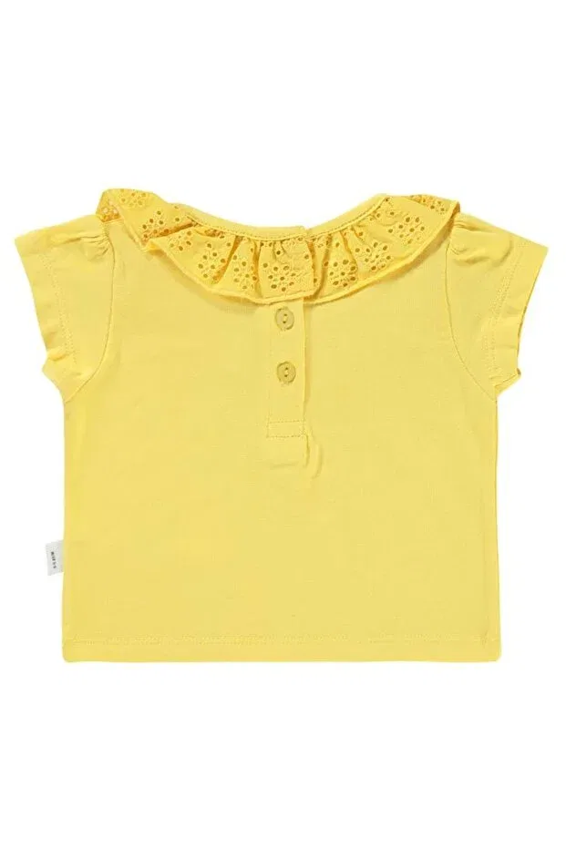 Детское для мальчиков футболка с длинным рукавом Collar embroidered Civil Baby, Yellow — фото 2