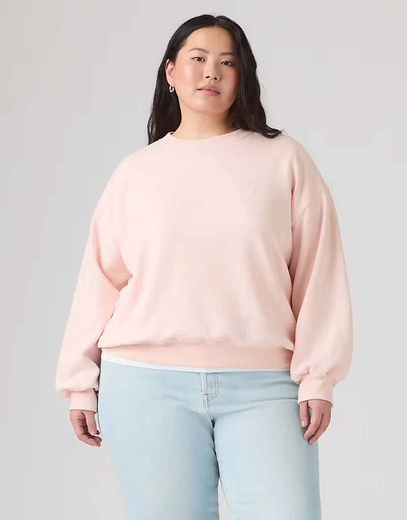 Свитер Levi's Everyday с круглым вырезом (большой размер), розовый