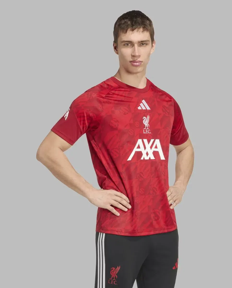 Мужская предматчевая футболка Liverpool FC 2026/2027 Adidas, Красный