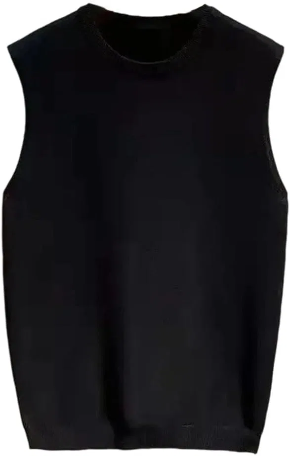 Мужской жилет без рукавов Cashmere Pullover, Black Vest