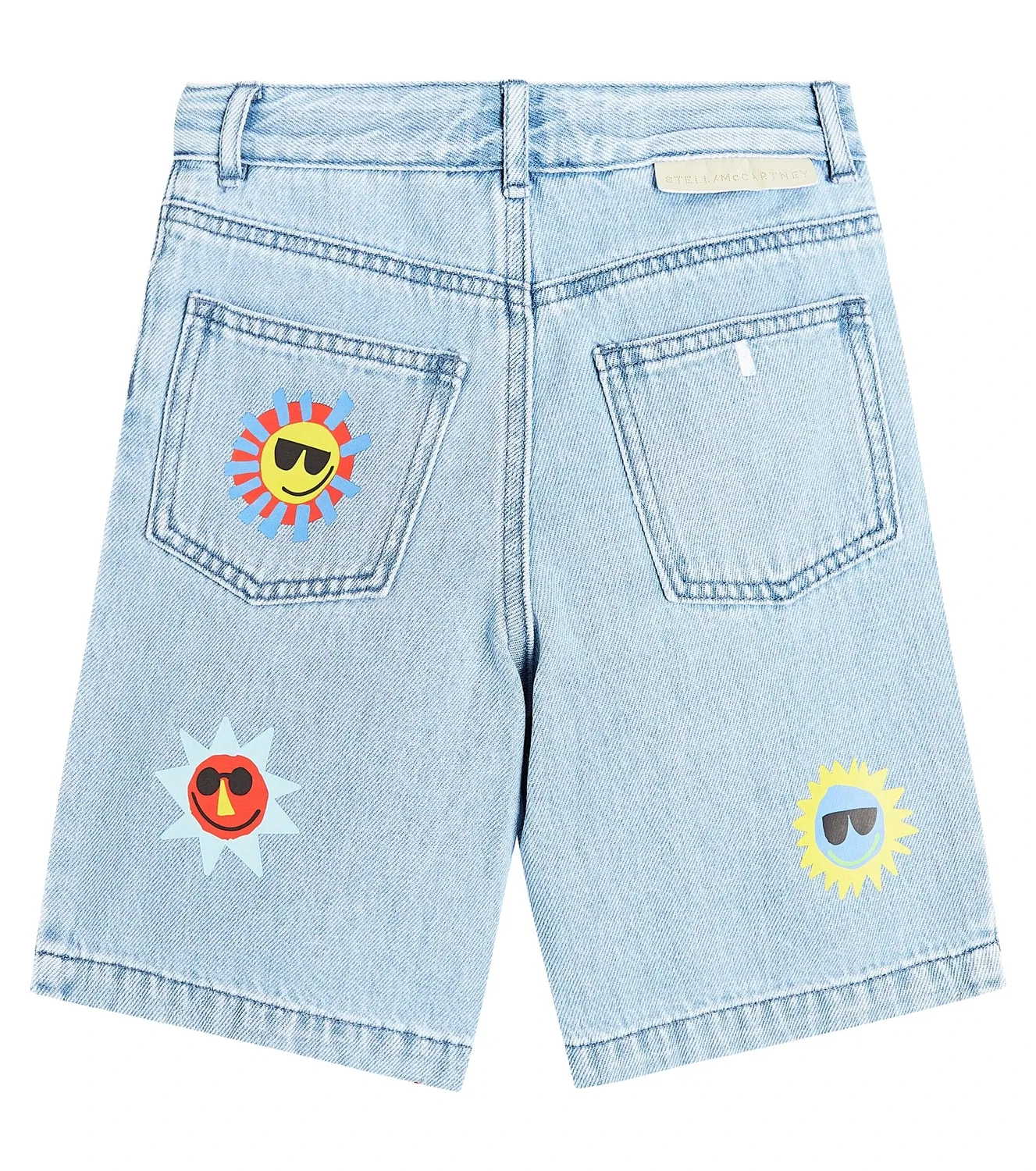 Джинсовые шорты с вышивкой Stella Mccartney Kids, черный — фото 4