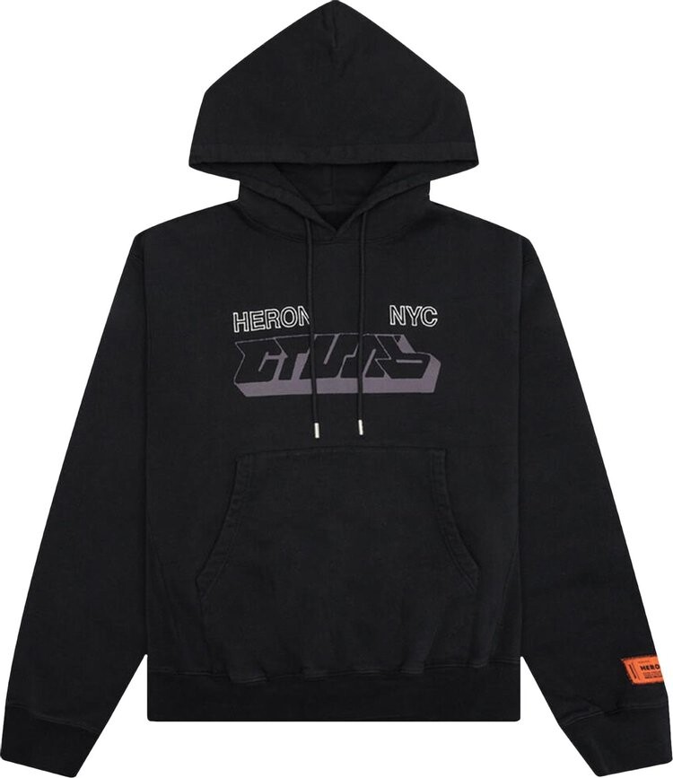 

Худи Heron Preston CTNMB Spray Hoodie 'Black/Grey', черный