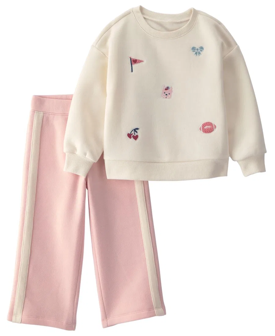 Комплект из свитшота и брюк Varsity Fleece с бантом Carter's, Cream Pink