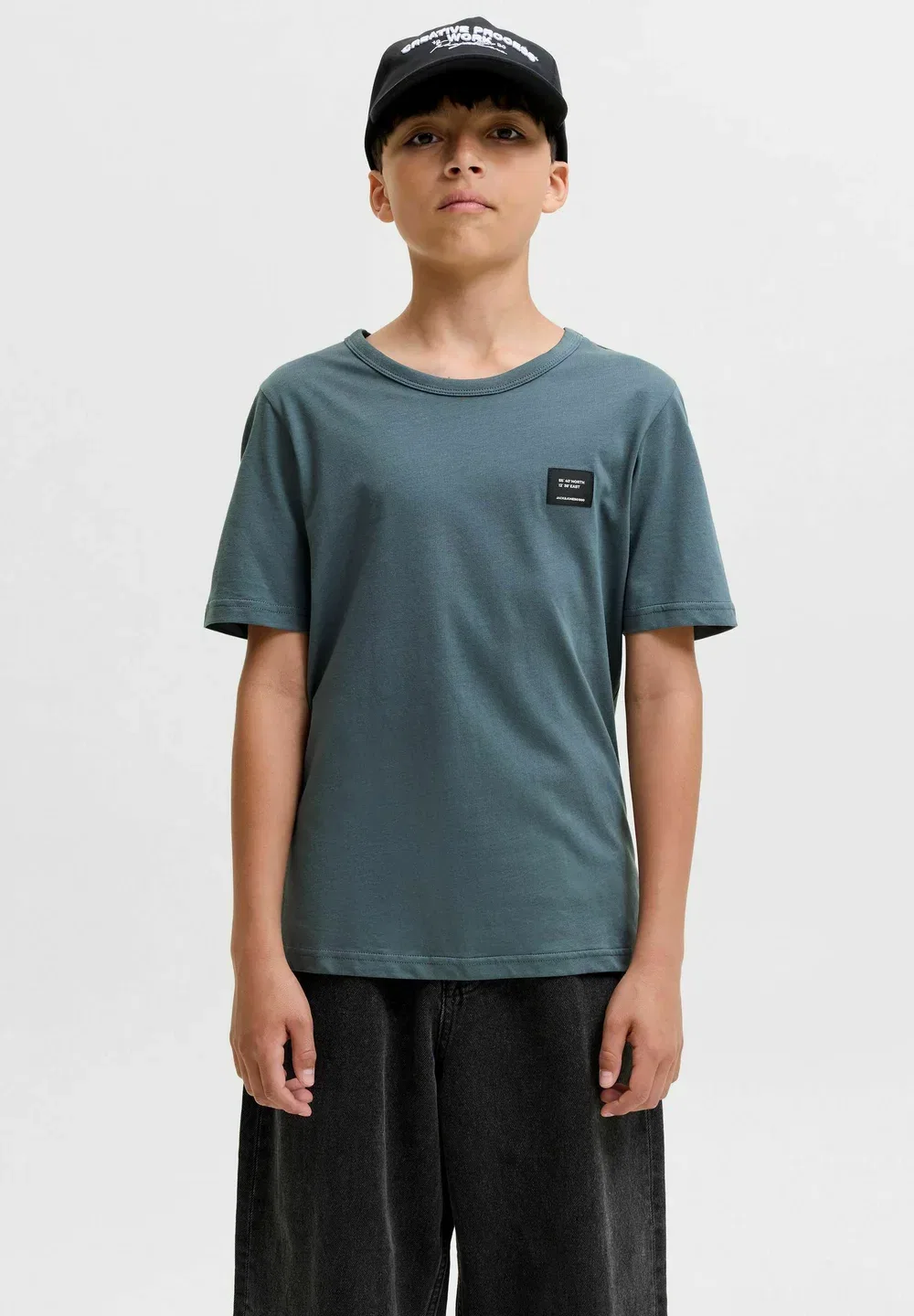 Футболка, детская футболка - базовая футболка Jack & Jones Junior, Turbulence — фото 2