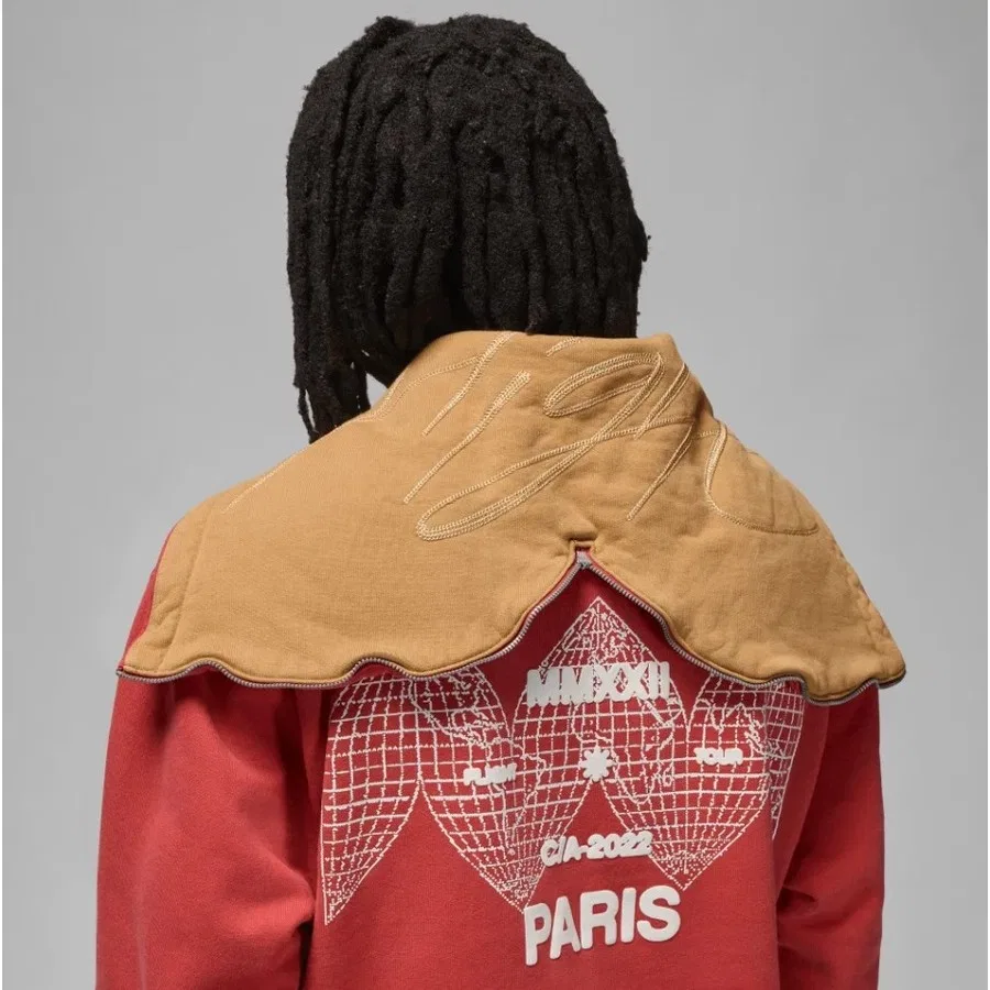 Худи из футера с капюшоном Air Jordan Flight Heritage Fleece Nike, Красный — фото 4