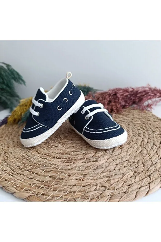 Детские пинетки для мальчиков с липучкой Leoncino, Navy Blue — фото 4
