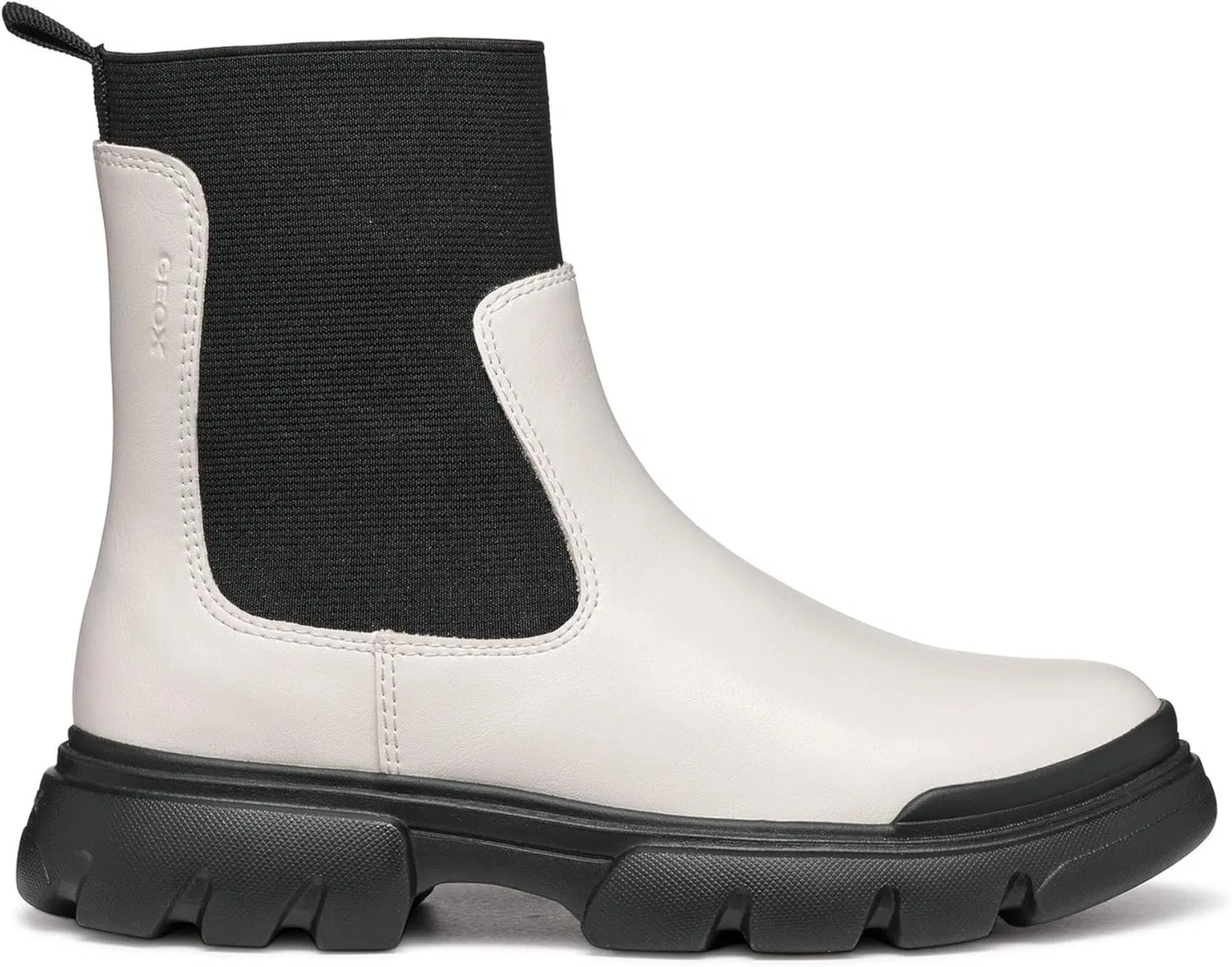 Детские ботинки челси для девочек J Junette C Geox, Lt Ivory Black