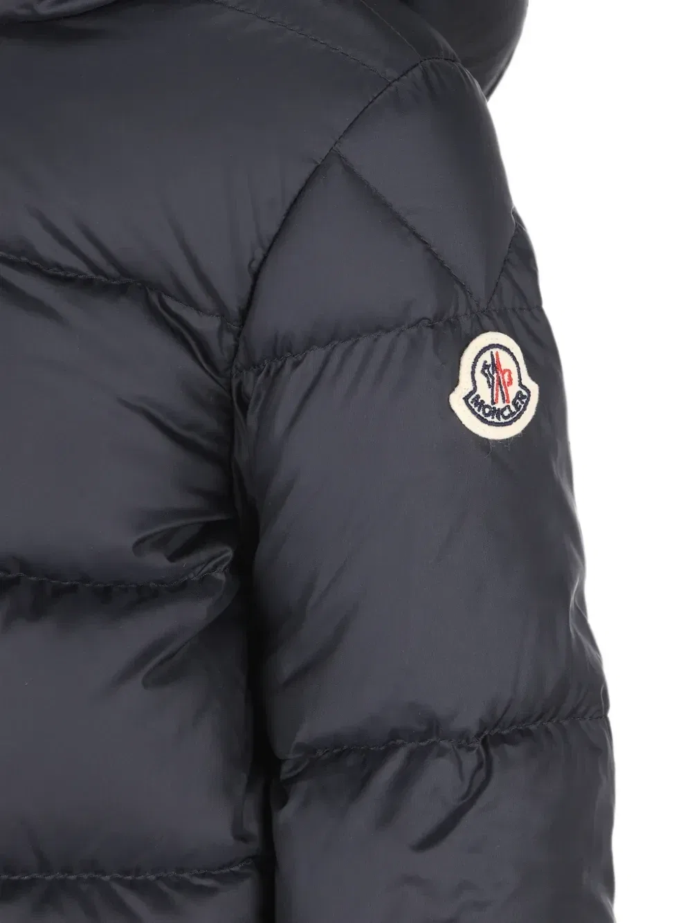 Стеганое пальто с капюшоном Moncler Enfant, синий — фото 3