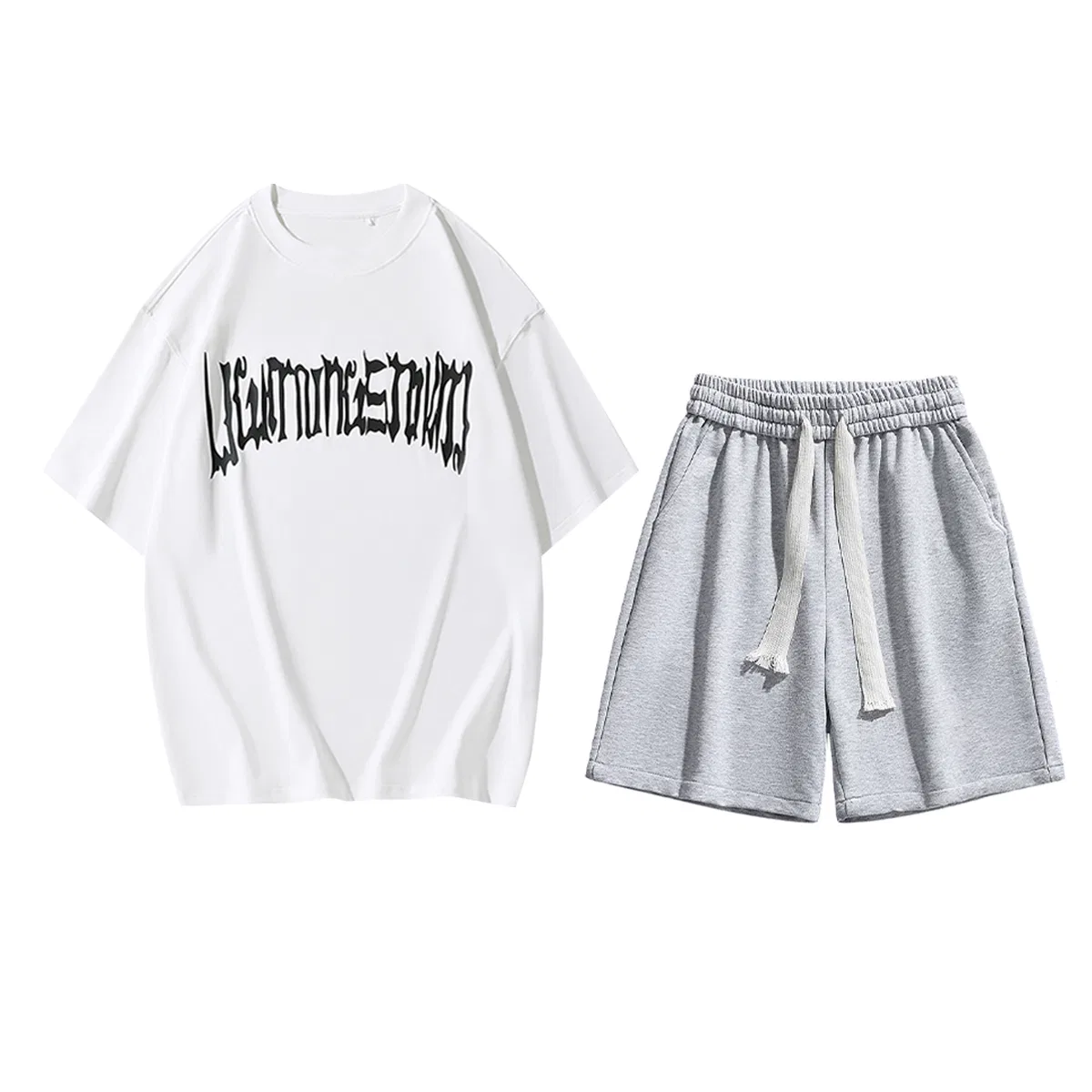 Детский комплект из футболки и шорт Lightning X Storm, White/Gray
