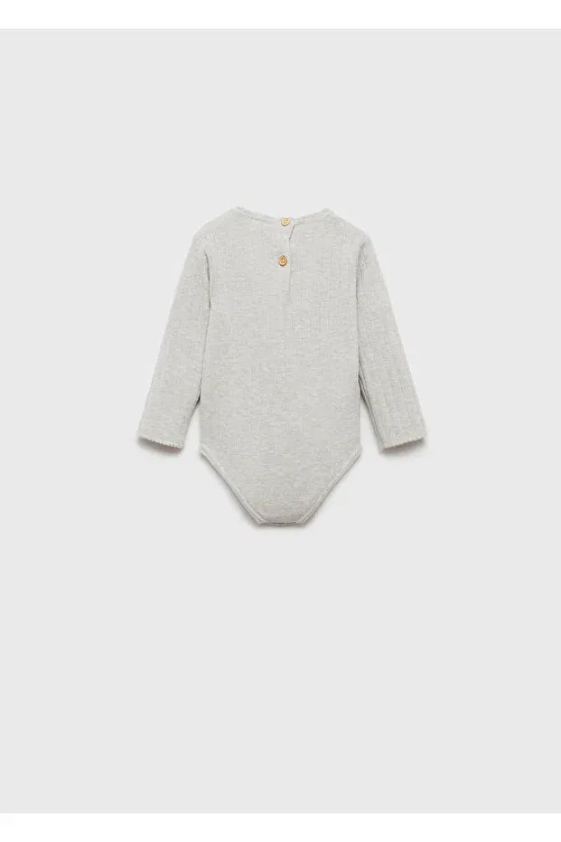 Детский лонгслив с геометрическим принтом Mango Baby, Medium Brown — фото 2